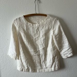 Beautiful Not Perfect Linen DAVOS top